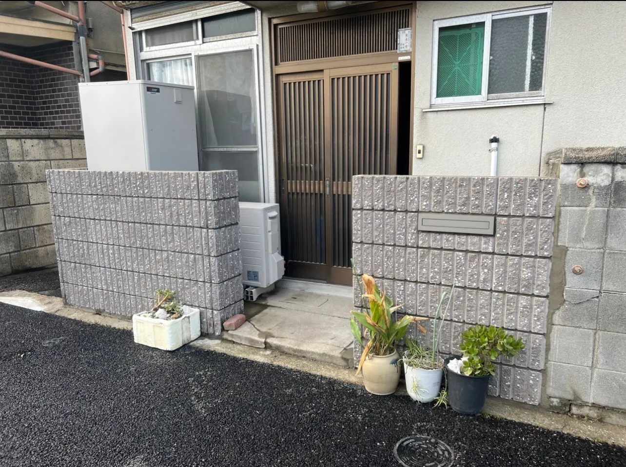 ブロック門柱改修工事